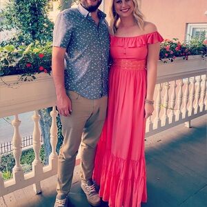 Pink Lily coral maxi dress